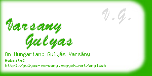 varsany gulyas business card