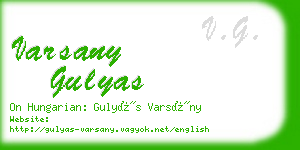 varsany gulyas business card